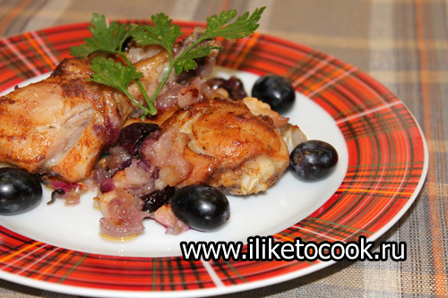 Рецепт приготовления вкусных куриных голеней запеченных с фруктами
